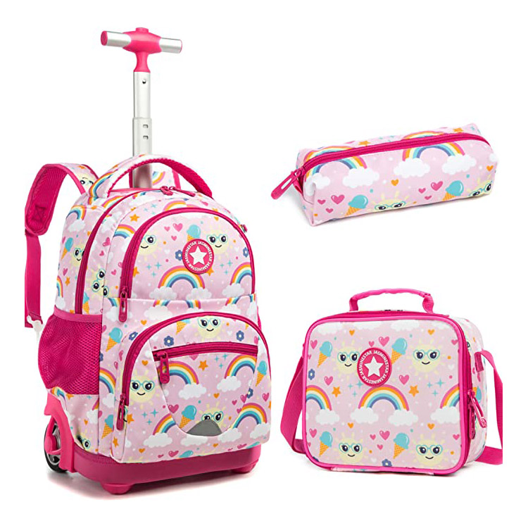Mála Tralaí Backpack Rothaí Kids le Cás Pencil Mála Lóin