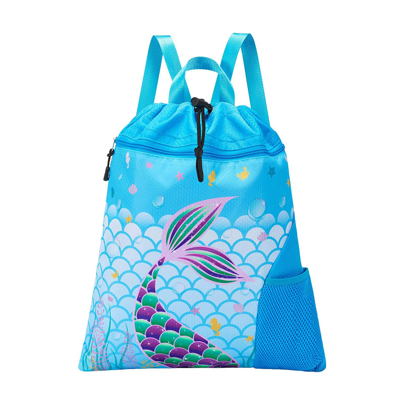 Mála Teaghrán Backpack Giomnáisiam Mermaid Drawstring